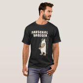 面白いペンギンがペンギンに抵抗 関税に抗議するペンギン Tシャツ (正面フル)
