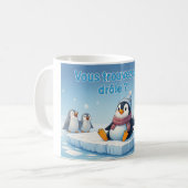 面白いペンギンの瞬間 コーヒーマグカップ (正面左)