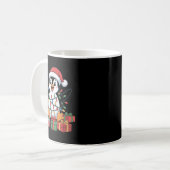 面白いペンギンサンタ帽子動物好きのクリスマス コーヒーマグカップ (正面左)