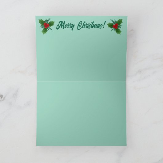 面白いホッキョクグマのクリスマスカード カード (内部)