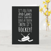 面白いホッケーカード カナダ スポーツ 2025 幸せ カード (黄色い花)