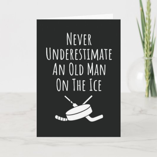 面白いホッケーカード メンズ スポーツ 名言 カード (正面)