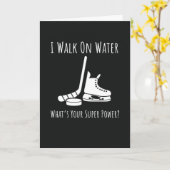 面白いホッケーカード 2025 幸せな男性、子供、女性 名言 カード (黄色い花)