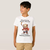 面白いホッケービーバーTシャツ Tシャツ (正面フル)
