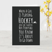 面白いホッケー女子カード 女性チーム キッズ プレーヤー カード (黄色い花)