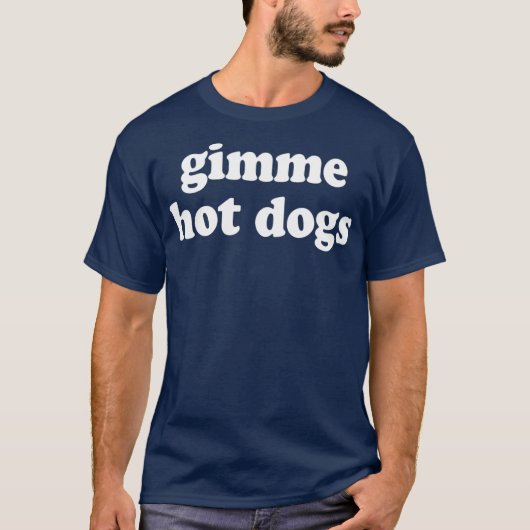 面白いホットドッグ 早食い競争 フード Tシャツ (正面)