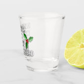 面白いホリデーシーズンの赤い実と緑の葉 ショットグラス (右)