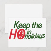 面白いホリデー ホ シーズンカード (正面/裏面)