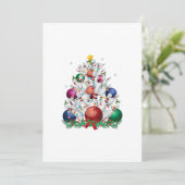 面白いボウリングのクリスマスツリーのライト、Xmasスポーツ、愛 招待状 (スタンド正面)