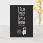 面白いボウリングカードスポーツボウラーボールチーム カード (黄色い花)