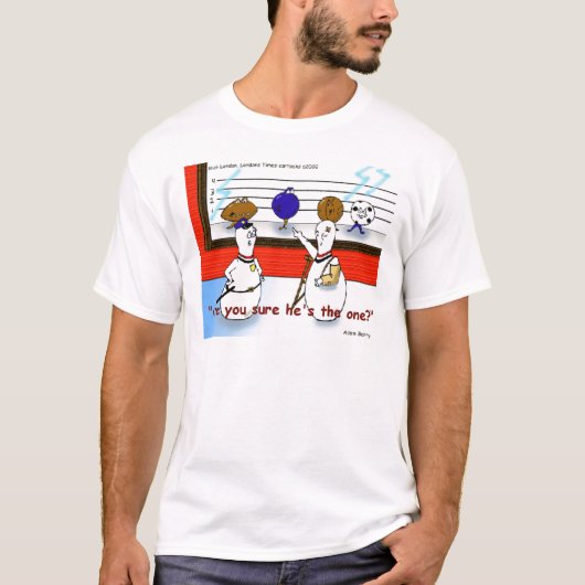 面白いボウリングボールポリス・ラインアップ Tシャツ (正面)