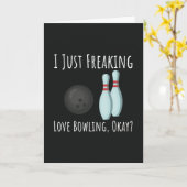 面白いボウリングラバーカード ボウラー スポーツ ユーモア カード (黄色い花)