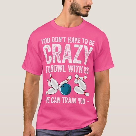 面白いボウリング投げ手ボウリング愛好家 Tシャツ (正面)