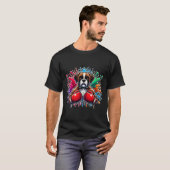 面白いボクシングキックボクシング愛好家ボクサー犬ペイントスプラ Tシャツ (正面フル)