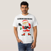 面白いボクシングボクサークリスマス Tシャツ (正面フル)