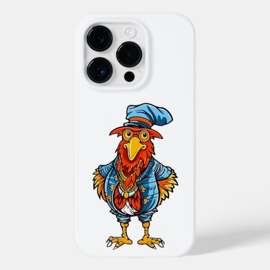 面白いボスの漫画の雄鶏 Case-Mate iPhoneケース (裏面)