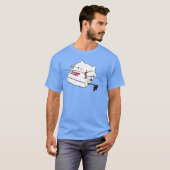 面白いボンゴ猫 楽しい かわいい ゲーマー メメ猫 Tシャツ メンズ (正面フル)