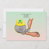 面白いボールアンドチェーン独身パーティーの招待状 招待状 (裏面)