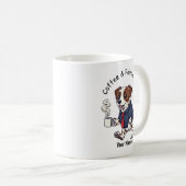 面白いポインターの犬のビジネススーツコーヒー コーヒーマグカップ (正面右)