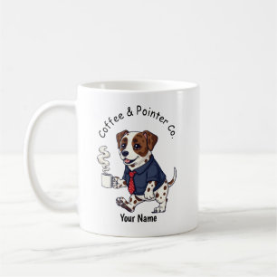 面白いポインターの犬のビジネススーツコーヒー コーヒーマグカップ