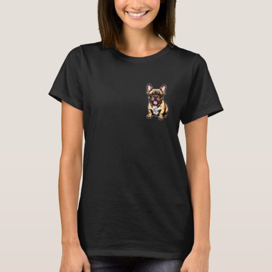 面白いポケットパグ - かわいい犬好きへのギフト Tシャツ (正面)