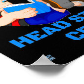 面白いポスター "HEAD START CREW" ポスター (角)