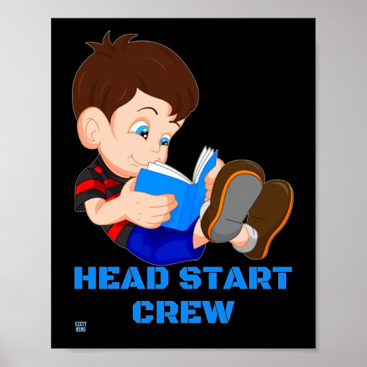 面白いポスター "HEAD START CREW" ポスター (正面)