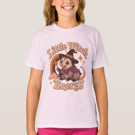 面白いポッサム 小さな魔女 エネルギーTシャツ Tシャツ