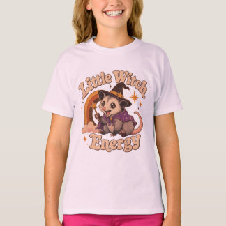 面白いポッサム 小さな魔女 エネルギーTシャツ Tシャツ
