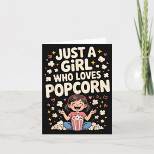 面白いポップコーンアート 女性・女の子・子供向け ポップコーンPopcorn L カード