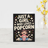 面白いポップコーンアート 女性・女の子・子供向け ポップコーンＰｏｐcorn  Ｌ カード (黄色い花)