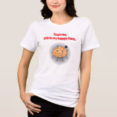 面白いポテト幸せな顔 トライブレンドTシャツ (正面)