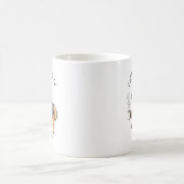 面白いポメラニアンのビジネススーツコーヒー コーヒーマグカップ (中央)