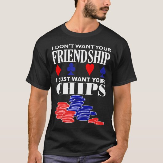 面白いポーカーの名言 Tシャツ (正面)