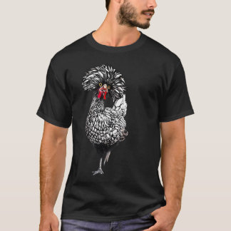 面白いポーランド鶏の裏庭の鶏小屋 Tシャツ
