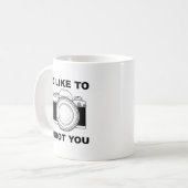 面白いマグカップであなたを撃ちたい コーヒーマグカップ (正面左)