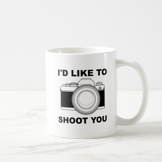 面白いマグカップであなたを撃ちたい コーヒーマグカップ (右)