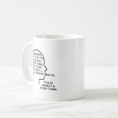 面白いマグカップのデザイン Funny Mug コーヒーマグカップ (正面左)