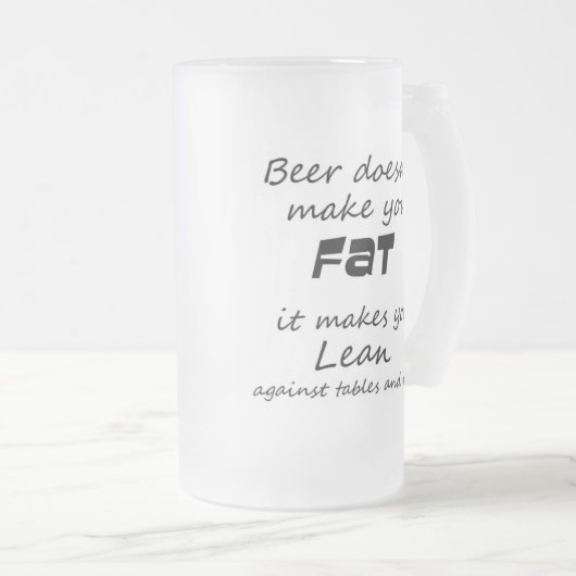 面白いマグカップのビール引用文男の誕生日ユーモアの贈り物 フロストグラスビールジョッキ (正面右)