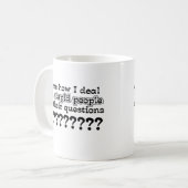 面白いマグカップ くだらない質問 冗談 コーヒーマグカップ (正面左)