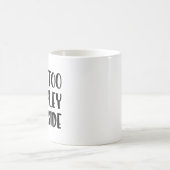 面白いマグカップ - 外は人が多すぎる コーヒーマグカップ (中央)