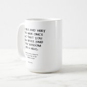 面白いマグカップ 賢い助言 コーヒーマグカップ (正面左)