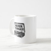 面白いマグカップ Never Forget Records コーヒーマグカップ (正面左)