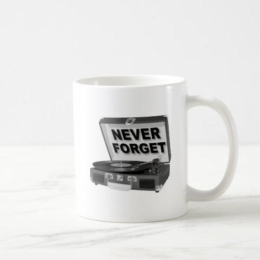 面白いマグカップ Never Forget Records コーヒーマグカップ (右)