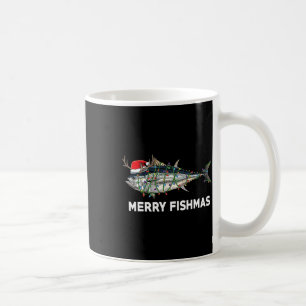 面白いマグロのクリスマスサンタクロース Xmas 漁師 コーヒーマグカップ