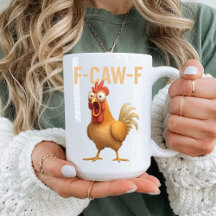 面白いマグ カワイイ ファニー チキン コーヒーマグ Funny F-Caw-ny 楽しいマグ