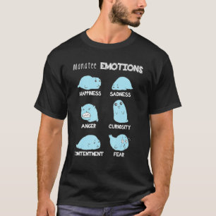 面白いマナティの感情 ユニークな海牛ギフトアイデア Tシャツ
