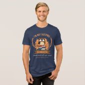 面白いマネージャー フクロウの業績評価 トライブレンドTシャツ (正面全面)
