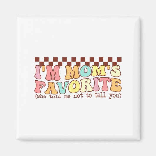 面白いママのお気に入りの子供息子娘 私はママのF マグネット (正面)