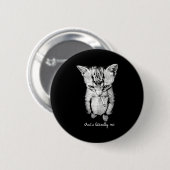 面白いマンキン+喫煙+子猫+立ち猫+ミーム 缶バッジ (正面&裏面)